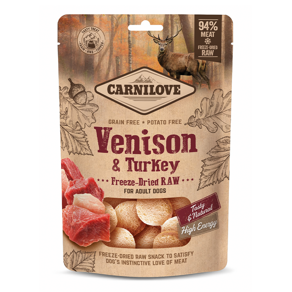 Carnilove Freeze-Dried Raw Snacks Venison & Turkey 60g