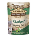 Carnilove Pheasant enriched with Raspberry Leaves for Adult Cats (Wet Food Pouches) 24x85g