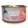 Schesir Silver Mousse & Fillets Senior Cat Wholefood - Chicken With Duck
