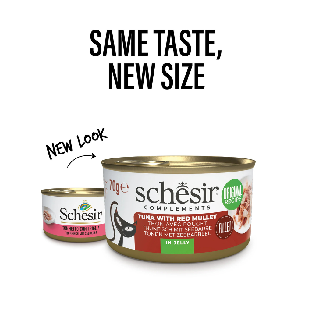 Schesir Complements Cat Wet Food in Jelly Can- Tuna With Red Mullet