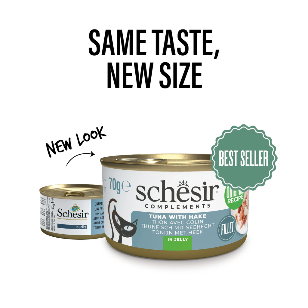 Schesir Complements Cat Wet Food in Jelly Can- Tuna With Hake
