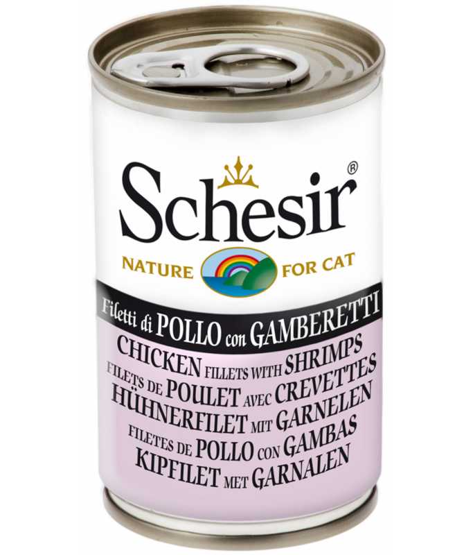 Schesir Cat Can-Wet Food Chicken with Shrimps