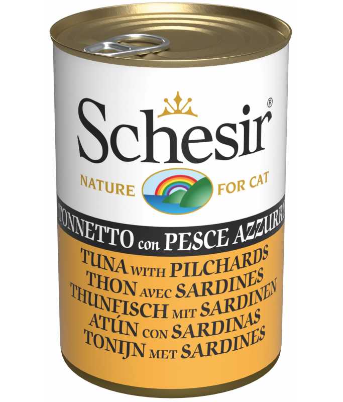 Schesir Cat Can-Wet Food Tuna with Pilchards