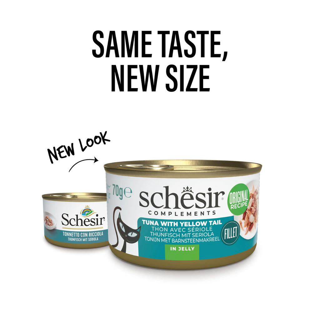 Schesir Complements Cat Wet Food in Jelly Can- Tuna With Yellow Tail