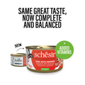 Schesir Complete & Balanced Nutrition Wet Cat Food in Jelly Can- Tuna With Shrimp