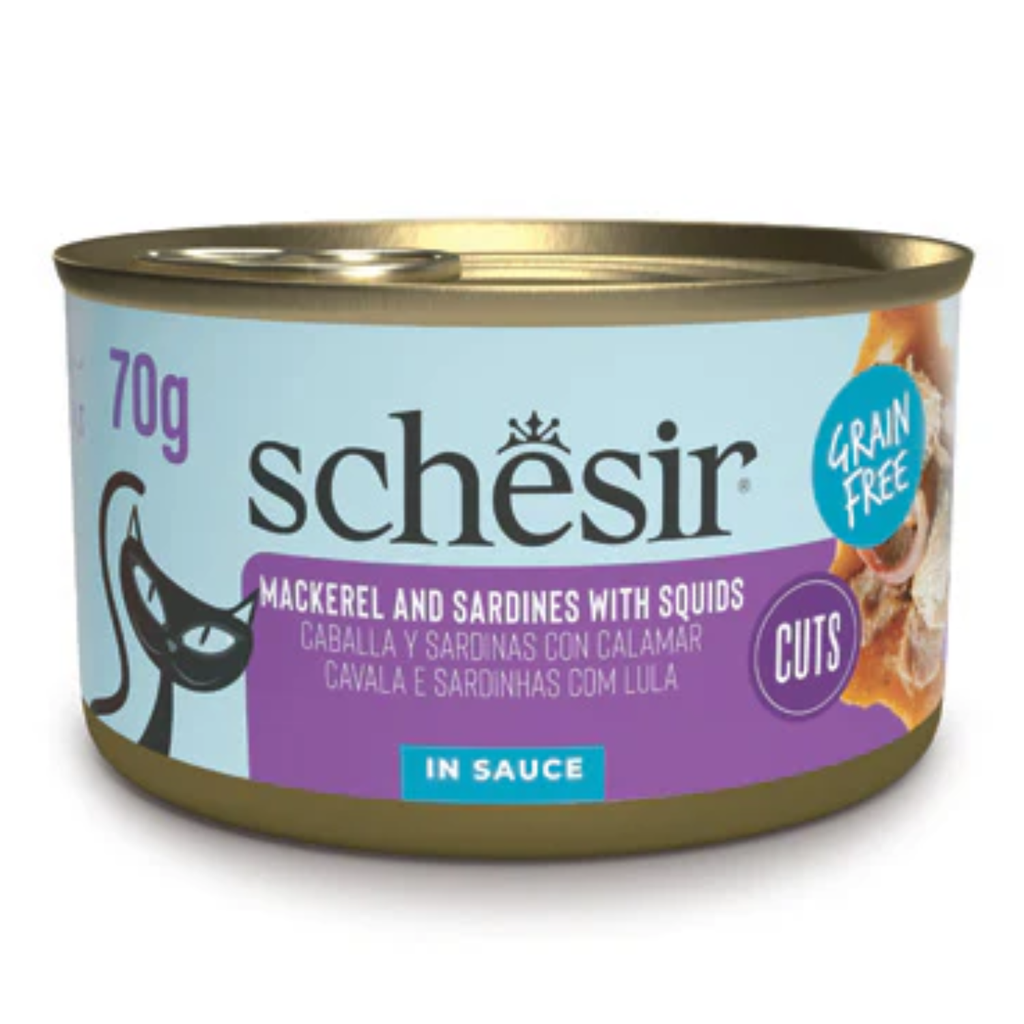 Schesir Grill Wholefood Cat Can Mackerel And Sardines With Squid