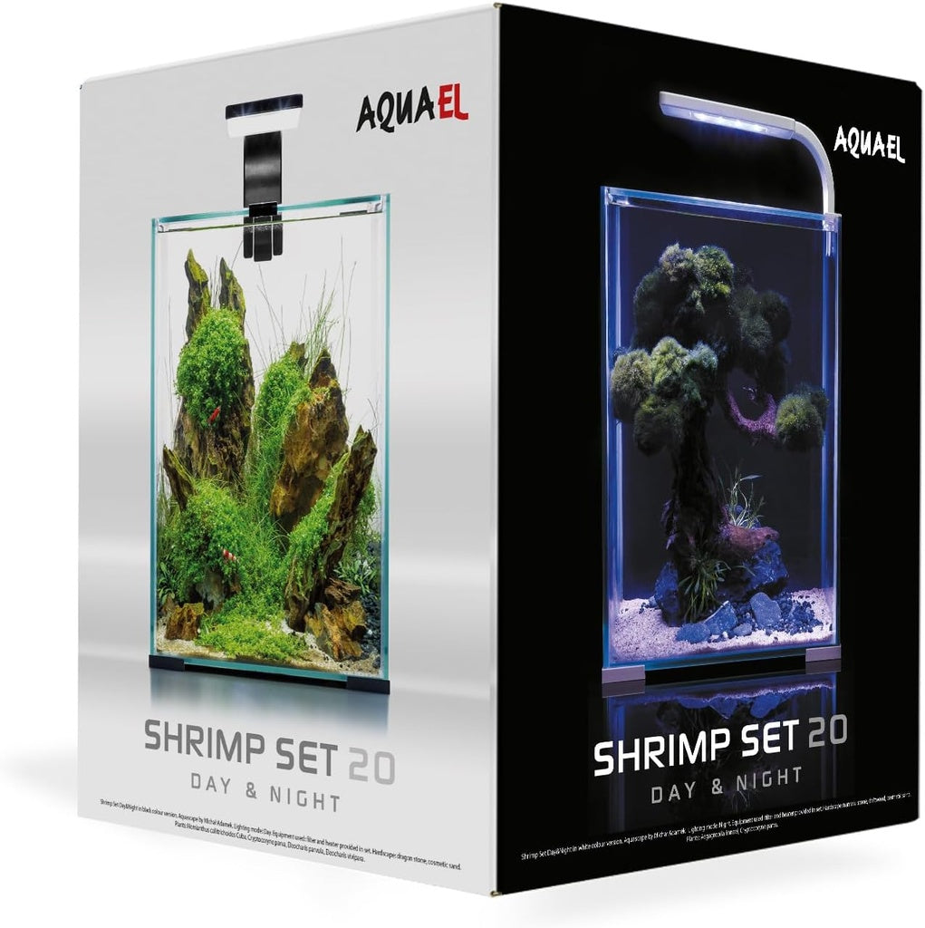 Aquael Shrimp Set Smart أبيض-ليل ونهار [الحجم - 20 لتر]
