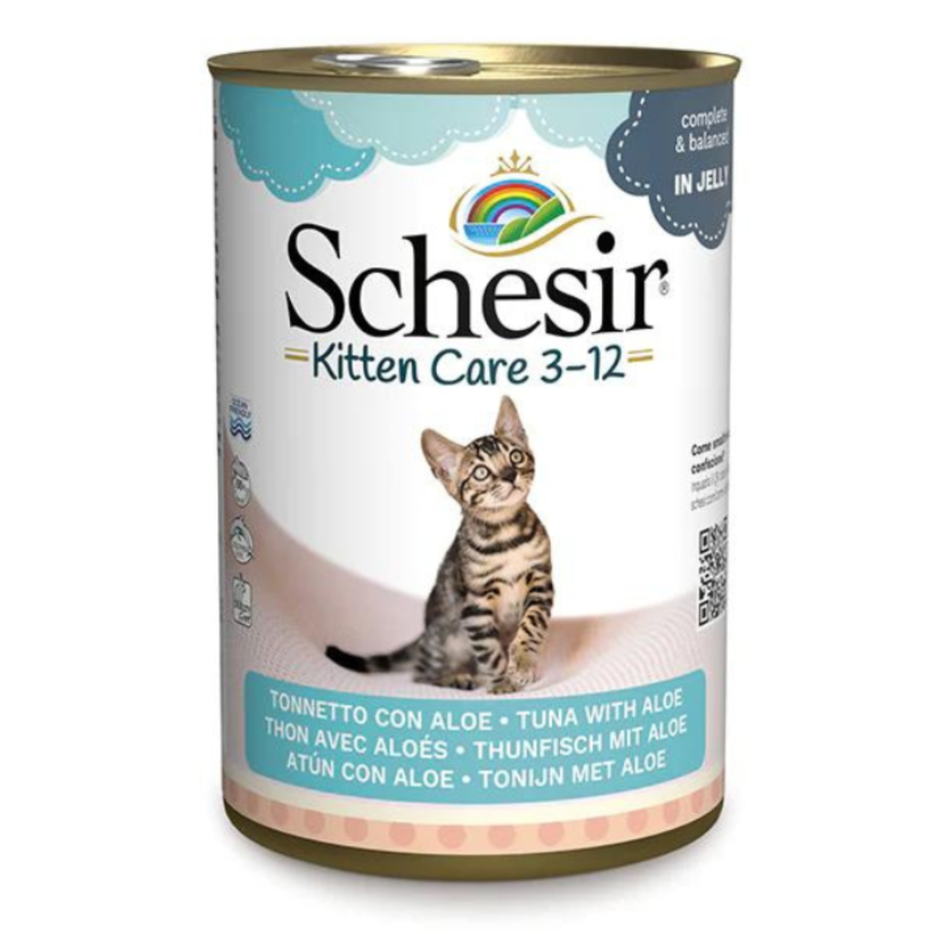 Schesir Kitten Care- Can In Jelly 3-12 Tuna with Aloe Wet Food