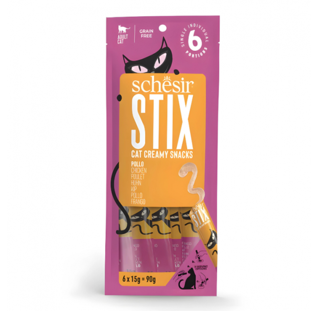 Schesir Stix Treat For Cat In Cream - Chicken 6x